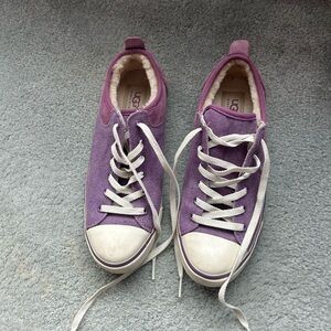 UGG Lavender Canvas Sneakers with White Accents
